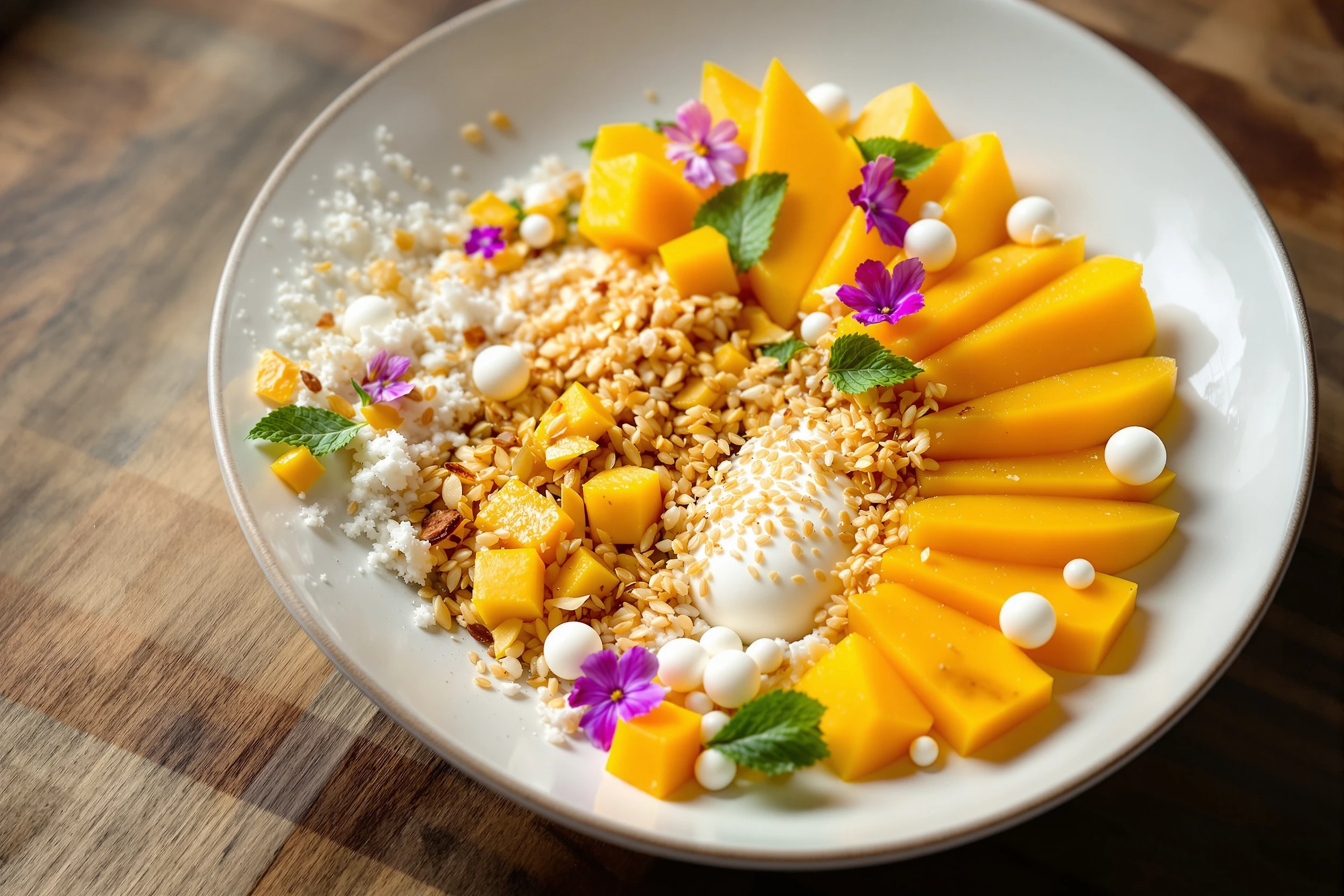 Mango Sticky Rice Deconstructed